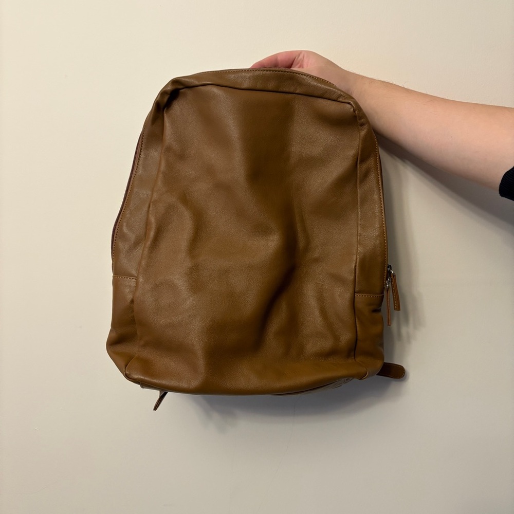 Brown Leather Backpack